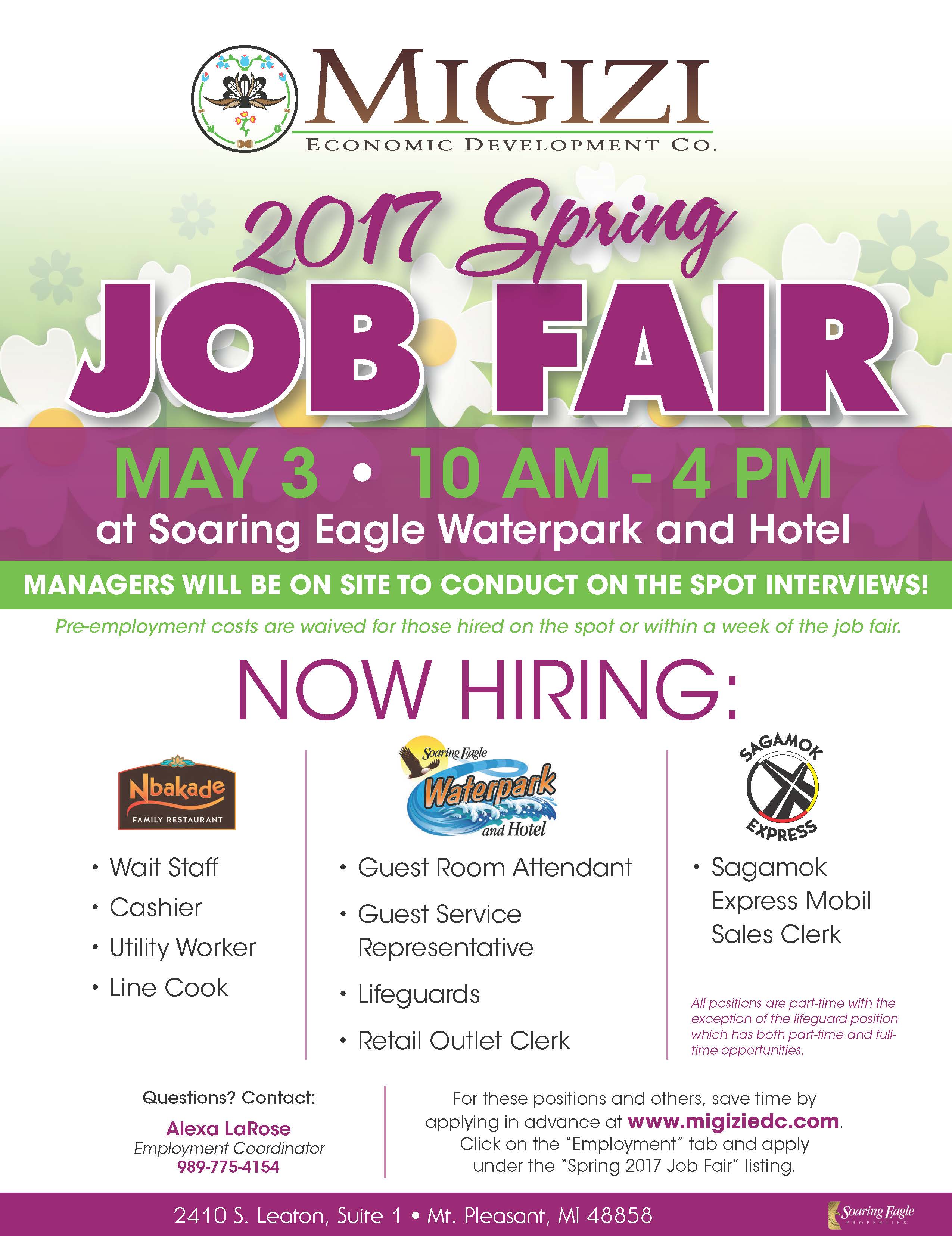 2017 Spring Job Fair Saginaw Chippewa Indian Tribe