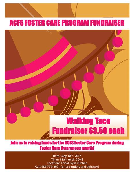 acfs walking taco fundraiser saginaw chippewa indian tribe indian taco fundraiser flyer