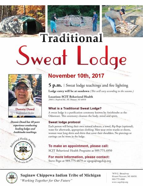 Sweat Lodge November 10th