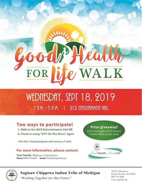 Good Health For Life Walk Saginaw Chippewa Indian Tribe