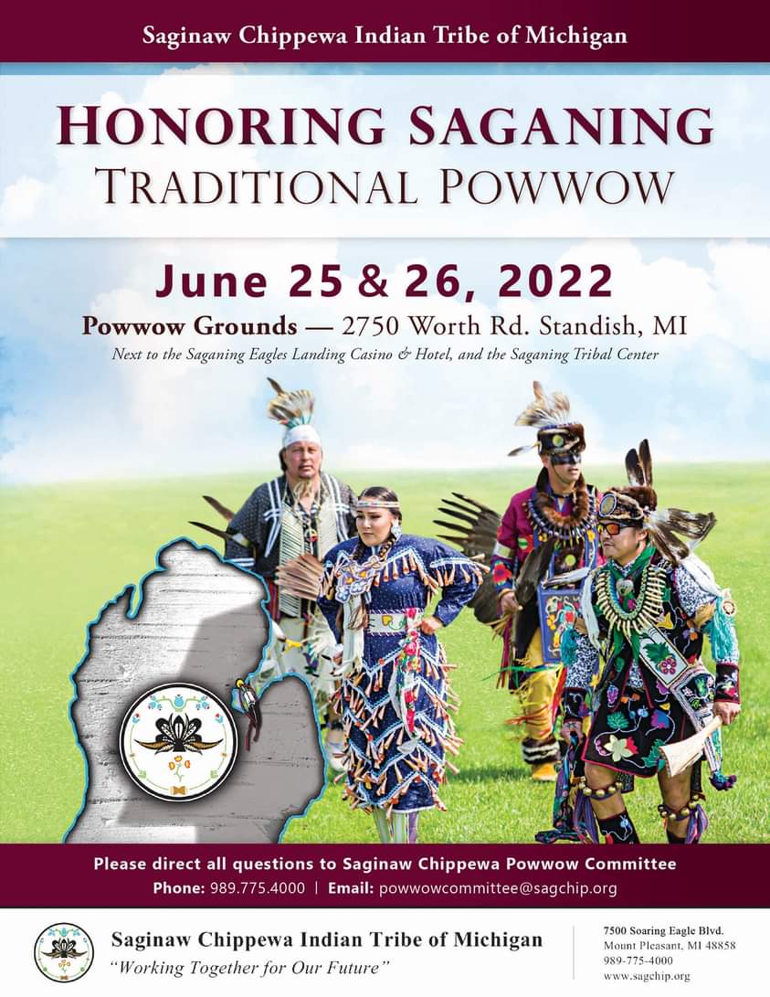 2022 Pow Wow Schedule Honoring Saganing Traditional Pow Wow