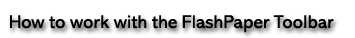How to work with Flashpaper