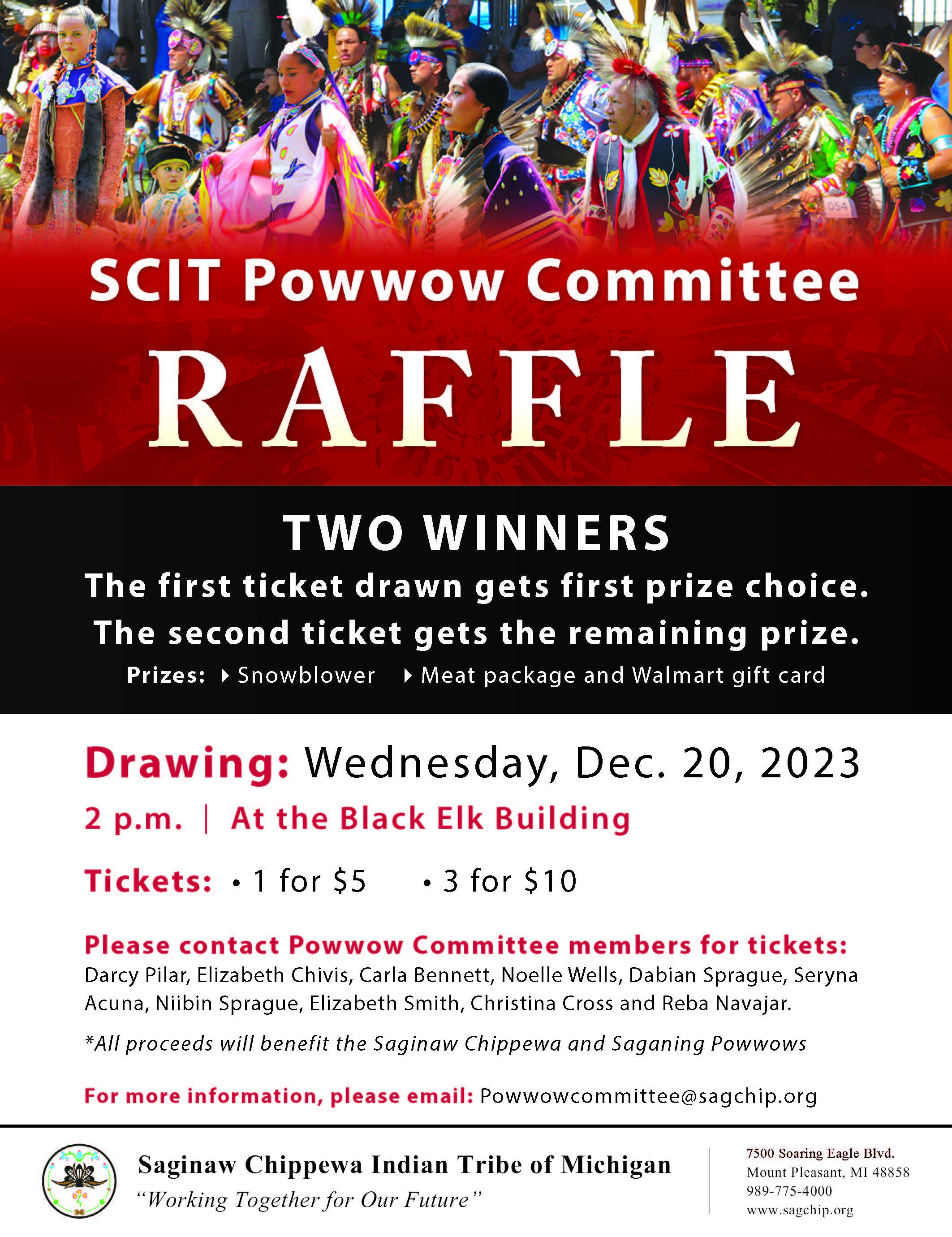 Wow Raffle Pow Wow Raffle - Winners - Saginaw Chippewa Indian Tribe