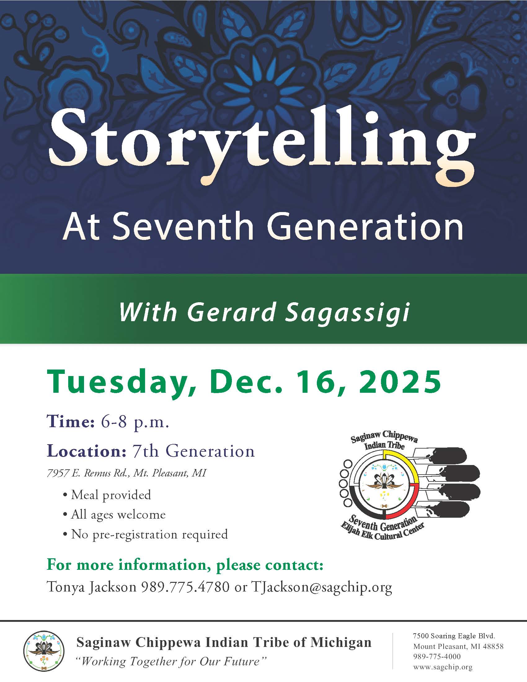 Story Telling at Seventh Generation - Saginaw Chippewa Indian Tribe